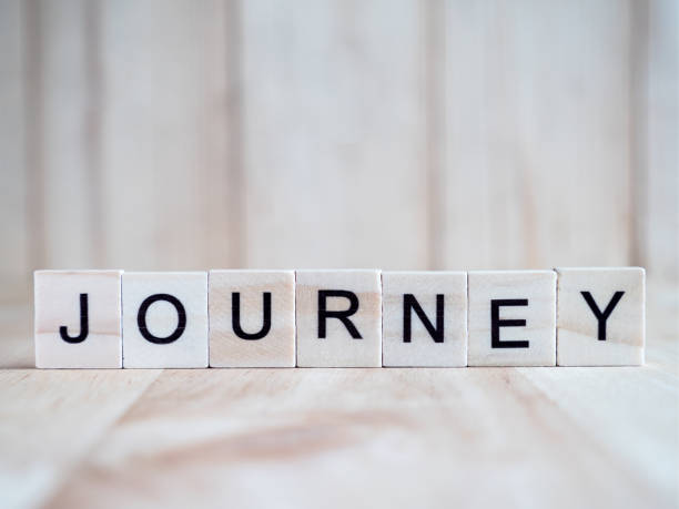 istock Word spell Journey on wooden background 1 863595934