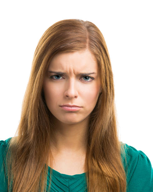 istock Beautiful woman with a serious face 863596228