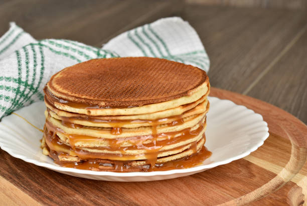 Stroopwafels or Dutch Waffles with caramel.
