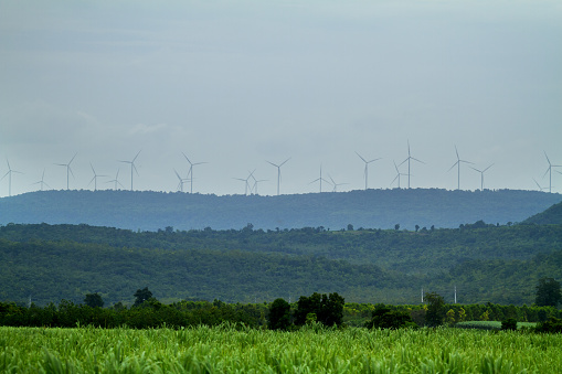 Hills and windpark West Huay Bong 3 project in Nakhon Ratchassima.