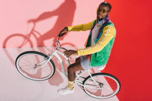 istock stylish african american man on bicycle 863633958