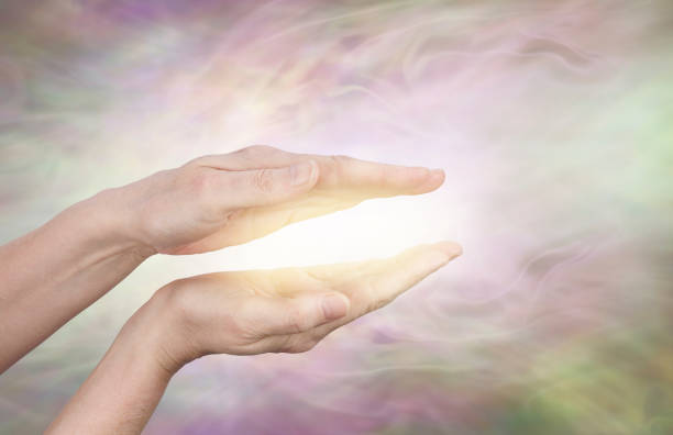 istock Golden healing aura 863653280