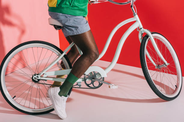 istock african american man riding bicycle 863655674