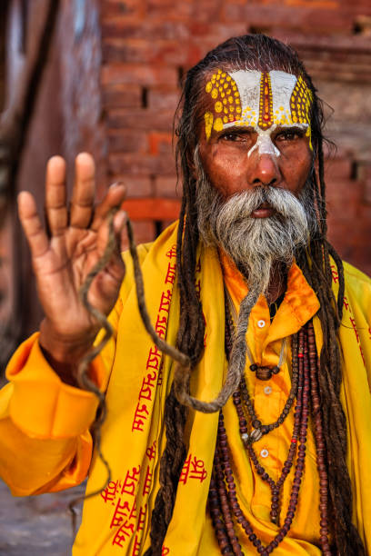 istock Sadhu - indian holyman sitting in the temple 863655812