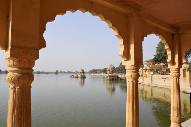 istock Cenotaphs inside Gadisar artificial lake in Jaisalmer, Rajasthan, India 863661122