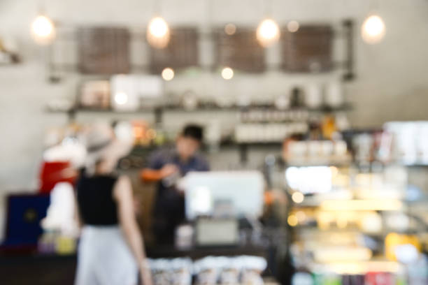 istock Coffee shop and restaurant blurred background with customer 863661260