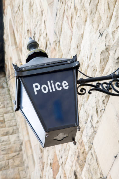 istock Blue Police Sign 863670452