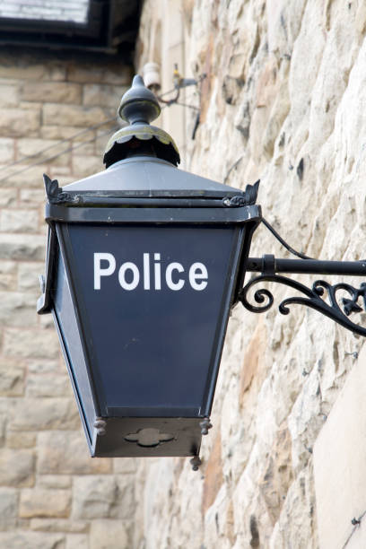 istock Blue Police Sign 863670508