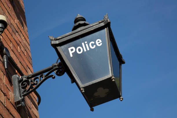 istock Blue Police Sign 863670560
