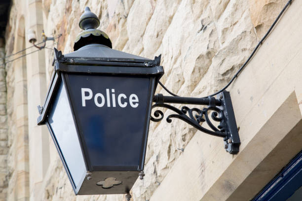 istock Blue Police Sign 863670894