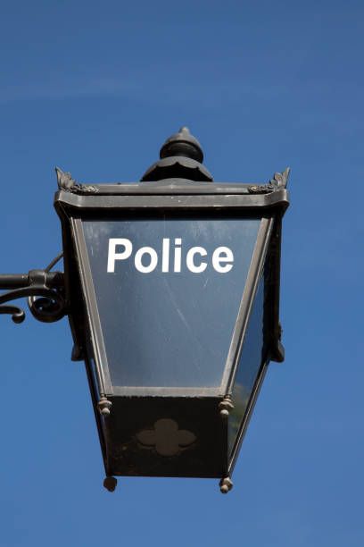 istock Blue Police Sign 863671030