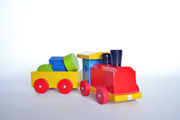 istock wooden train, baby toy 863671356