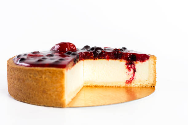 istock cheese cheesecake with a berry on a white background 863697512