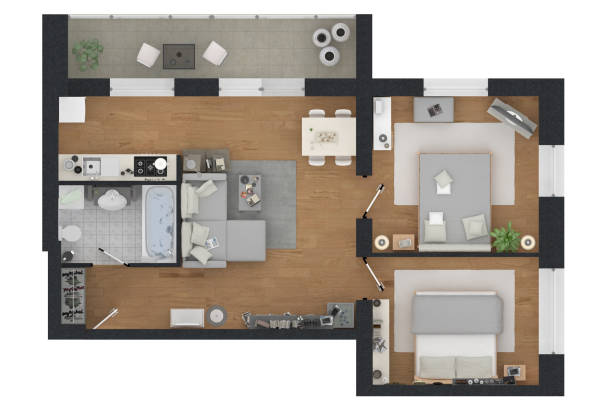istock 3d render of furnished home apartment 863712070