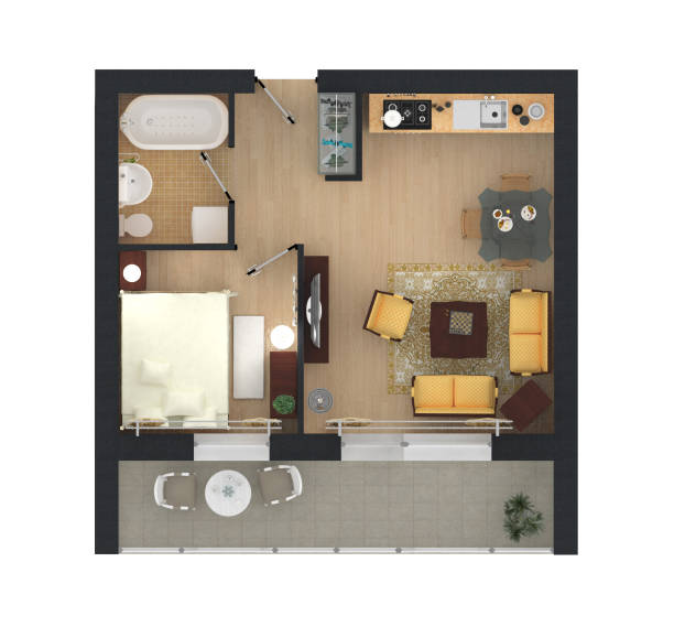 istock 3d render of furnished home apartment 863712256