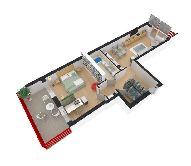 istock 3d render of furnished home apartment 863712358