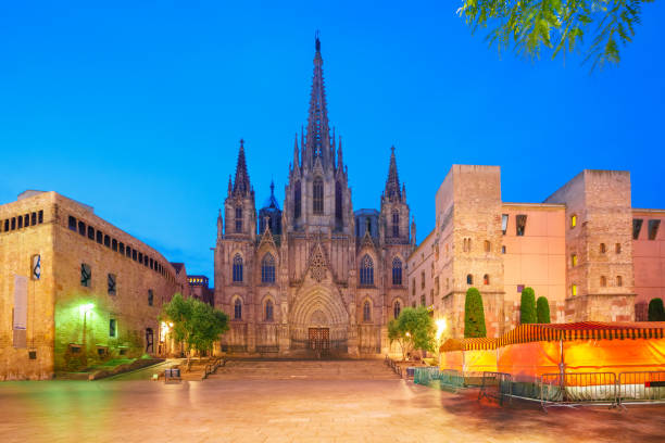 istock Barcelona Cathedral in the morning, Spain 863717504