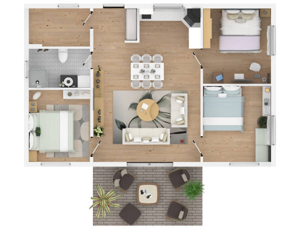 istock 3d rendering of furnished home apartment 863718054