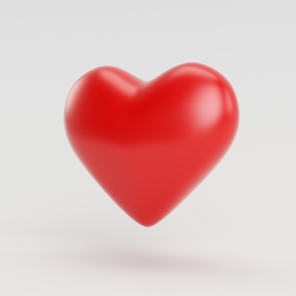 3D prestados Globo corazón rojo en forma de objeto photo