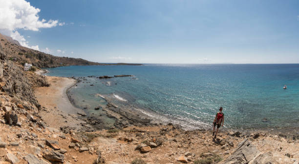 istock Walking at the cretian coastline. 863743338