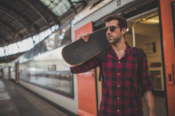 istock Skater traveling 863753272