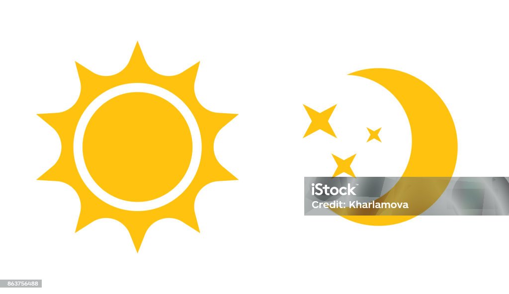 Sun and moon flat icon. Vector icon,
 for web design, mobile and infographics Sun and moon flat icon. Sign sun and moon. Vector icon, Sun stock vector