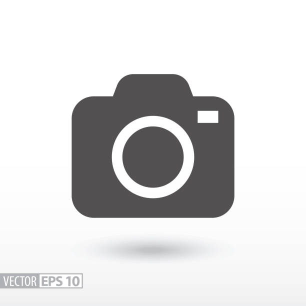 Camera - flat icon Camera flat icon. Sign Camera. Vector icon, skeet shooting stock illustrations