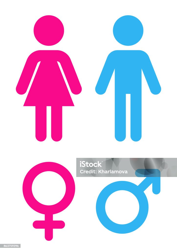 Man and woman - Sign toilet Man and woman flat icon. Sign toilet. Vector logo for web design, mobile and infographics. Vector illustration eps10. Isolated on white background. Women stock vector