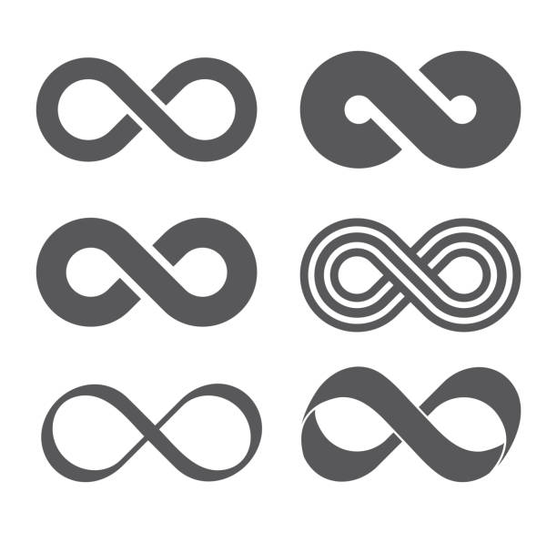 Infinity sign. Mobius strip Infinity sign. Infinity flat icon. Mobius strip. Vector logo for web design, mobile and infographics. Vector illustration eps 10. Isolated on white background. Set mobius strip stock illustrations