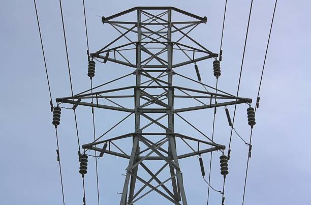 istock Transmission Tower (Electricity Pylon) against a Blue Sky 863759962