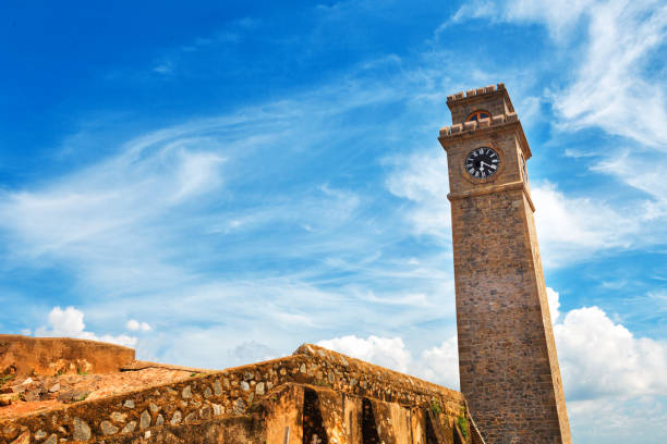 close up Anthonisz Memorial Gall Fort Clock Tower in Galle, Sri Lanka
