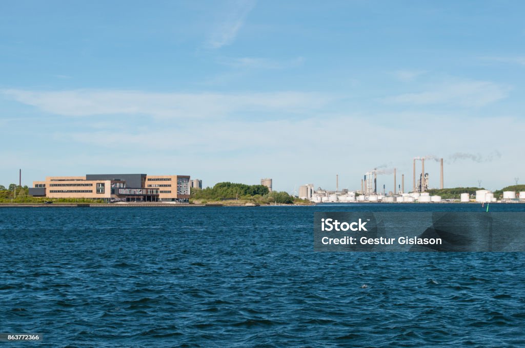 Aalborg harbor in Denmark Aalborg Stock Photo