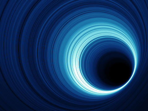 Abstracta fondo digital azul, túnel 3 d photo