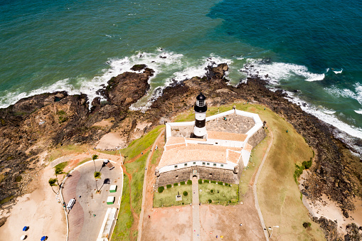 Aerial View of Barra Beach in Salvador, Bahia, Brazil