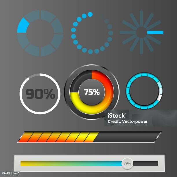 Progress Loading Bar Indicators Download Progress Uiux Web Interface ...