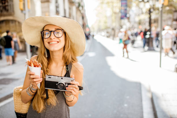 istock Woman with jamon in Barcelona 863823570