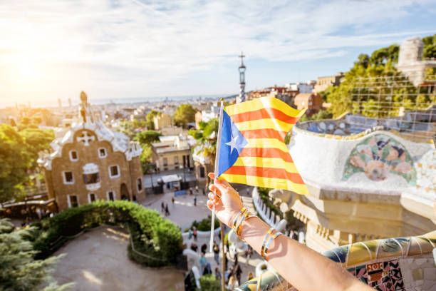 istock Catalan flag in Barcelona 863826648