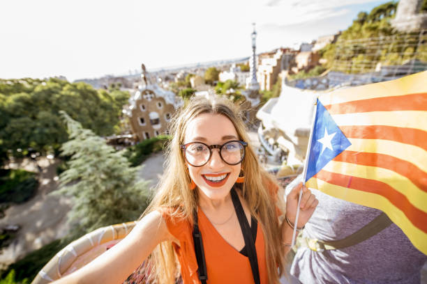 istock Woman traveling in Barcelona 863826720