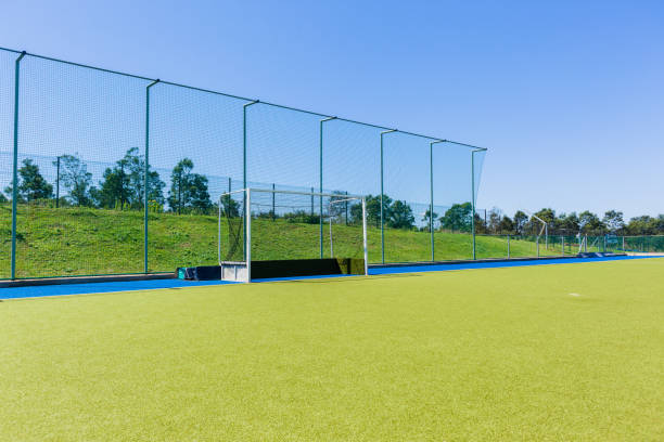 istock Hockey Goals Field Blue Sky 863839306