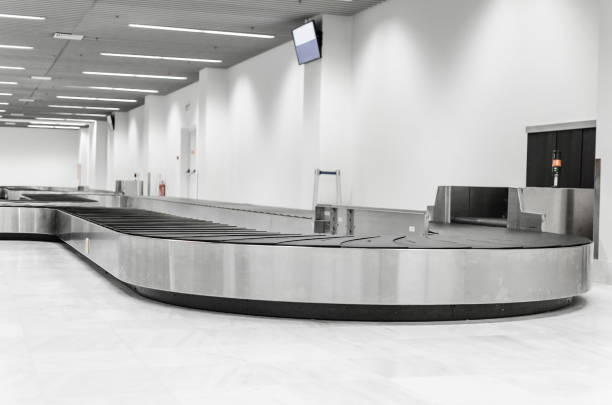 istock Conveyor belt on airport 863839378