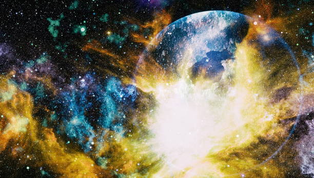 istock Nebula and galaxies in space. Elements of this image furnished by NASA. 863842956