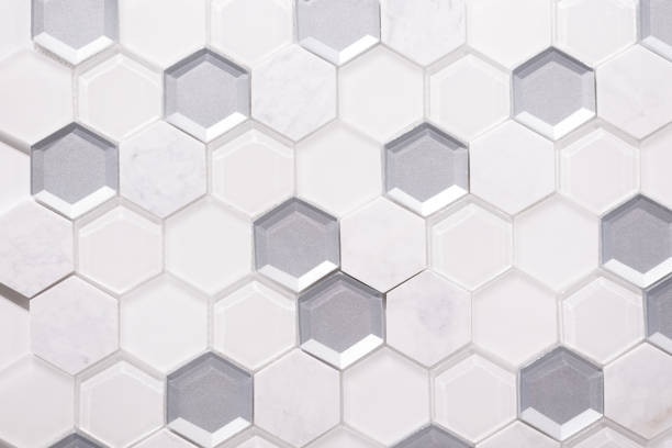 istock Ceramic tiles for bathroom or kitchen. Background texture with gray cracks 863860256