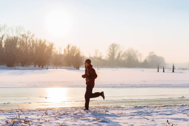 istock Jogging on cold winter day outdoors 863861412