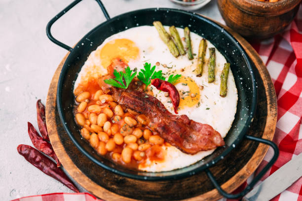 Full English Breakfast on Table