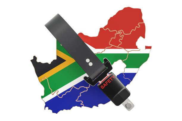 istock South Africa map with safety belt. Security and protect or insurance concept, 3D rendering 863878380