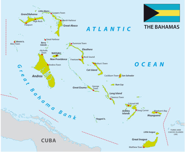 mapa bahamów z flagą - flag national flag greek flag greece stock illustrations