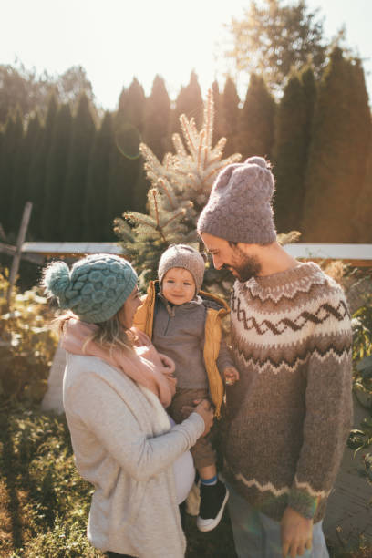 Winter family portrait