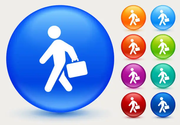 Vector illustration of Businessman walking icon