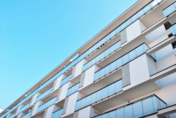 istock Modern, Luxury Apartment Building against blue sky 863910200