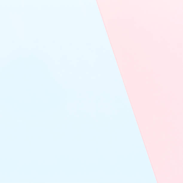 istock Double color blue and pink modern flat lay backgound 863913236